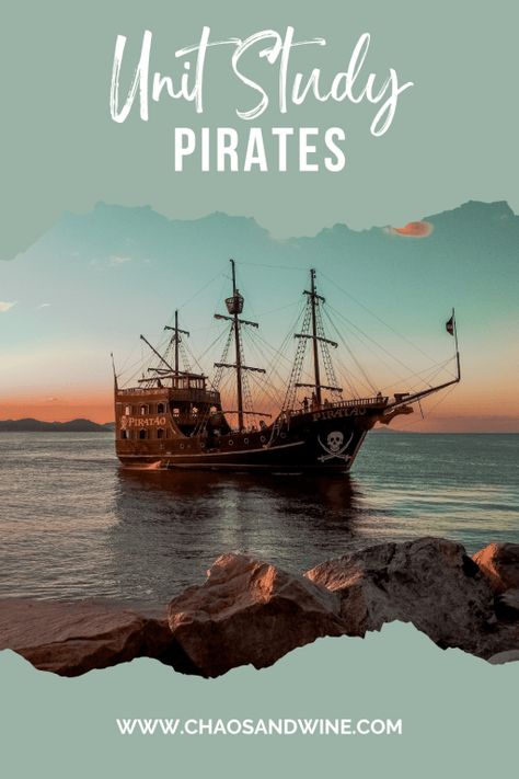 Pirate Unit Study - Chaos & Wine Pirate Science, Peter Pan Unit Study, Pirate Activities For School Age, Pirate Unit Study For Kids, Pirate Unit Study, Pirate Lesson Plans, Kings Card Game, Pirate Reading Activities, Pirate Books For Kids