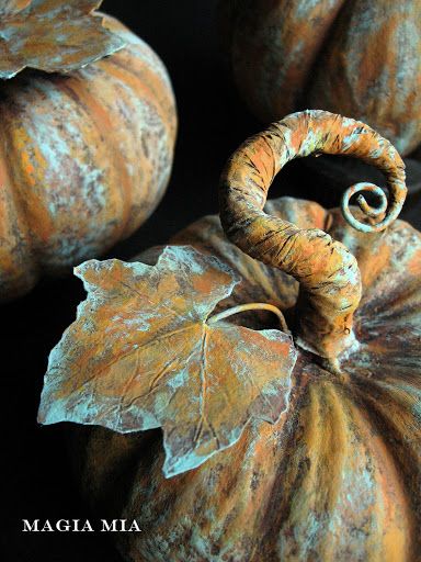 Cement Pumpkins, Pumpkin Decorating Diy, Pumpkin Magic, Pumpkin Stems, Elegant Pumpkins, Decorative Pumpkins, Fall Pumpkin Crafts, Thanksgiving Decorating, Pumpkin Fall Decor