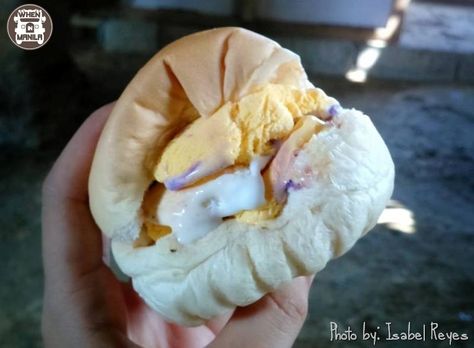 Sorbetes sa Tinapay (Ice Cream on Bread) Cream Sandwich, Pinoy Food, Food Pairings, Ice Cream Sandwich, Manila, Sandwiches, Ice Cream, Bread, Cream