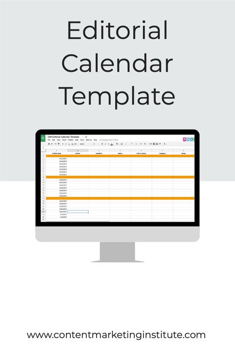 Editorial Calendar Template, Editorial Calendar, Improve Productivity, Digital Calendar, Desk Calendars, Label Templates, Calendar Template, Content Marketing, Design Template