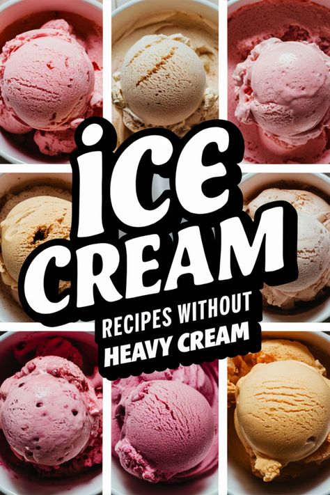 Looking for creamy ice cream recipes without heavy cream? Try these homemade vanilla ice cream recipes without heavy whipping cream. Enjoy delicious and easy-to-make ice cream without heavy cream or whipping cream. Find the best homemade ice cream recipes to satisfy your cravings. Treat yourself to a delightful dessert with these creative variations on classic flavors - no need for heavy ingredients. Dive into the world of decadent, smooth textures with these simple, yet flavorful recipes that w Ice Cream Recipes No Heavy Cream, No Heavy Cream Ice Cream, Homemade Ice Cream Recipes Without Heavy Cream, No Cream Ice Cream Recipe, Ice Cream Recipe Without Heavy Cream, Ice Cream Recipes Without Heavy Cream, Homemade Ice Cream No Heavy Cream, Creamy Homemade Ice Cream, Homemade Ice Cream Without Heavy Cream