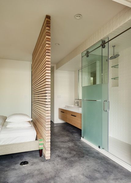 Bathroom In Bedroom, Open Plan Bathrooms, Open Bathroom, Victorian Terrace House, Dekorasi Kamar Tidur, Loft Room, Bilik Tidur, غرفة ملابس, Glass Shower