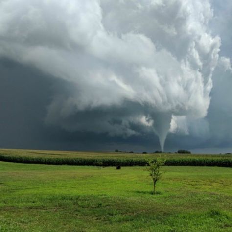 A STUNNING photo of a tornado that blew through Bondurant, Iowa yesterday. Ashley Fletchall took this from her home 3 miles north of town. From: Chris Nelson CBS58 Meteorologist (FB) Tornado Photography, Tornado Pictures, Storm Pictures, Storm Chasing, Storm Photography, Wild Weather, Lightning Storm, Weather Photos, Storm Clouds