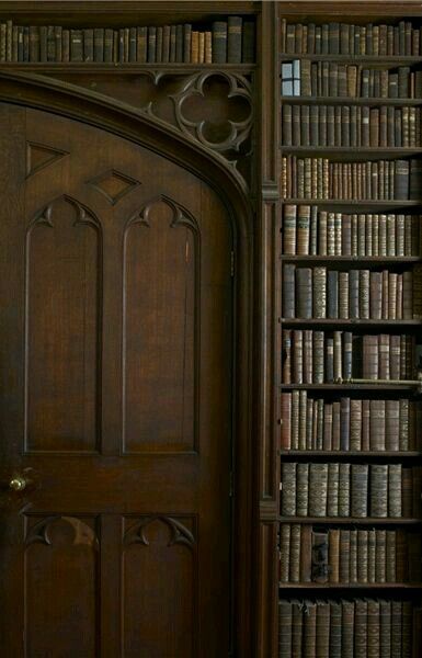 Library at Prideaux Place, Cornwall, England. Sunday Images, Dream Library, Beautiful Library, Home Libraries, Open Door, Dark Academia Aesthetic, Academia Aesthetic, Home Library, Book Nooks