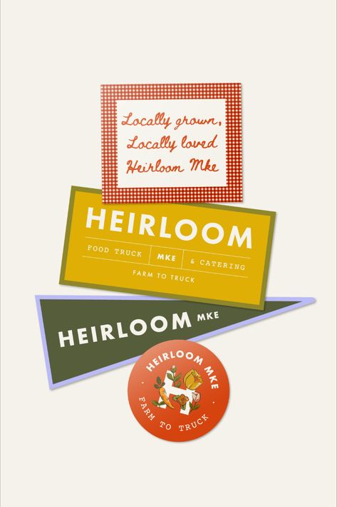 Wes Anderson Logo Design, Vintage Branding Design Color Palettes, Retro Modern Branding, Vintage Inspired Branding, Vintage Brand Design, Modern Retro Branding Design, 1950s Branding, Southern Branding, Americana Graphic Design