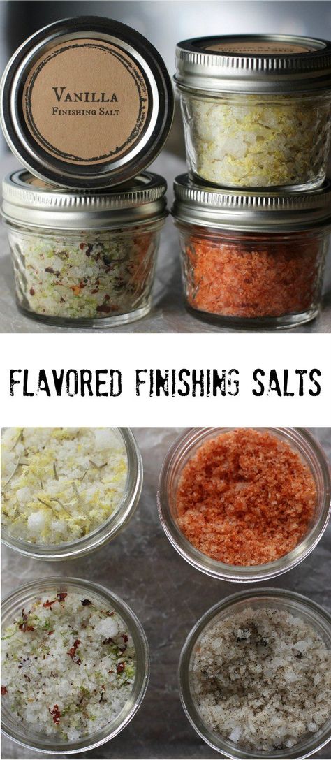 Sriracha and his buddies are here, and they’re waking up tastebuds around town. Loved by food enthusiasts all around the world, these finishing salts add a pop of flavor to everything they touch. In this post I’m sharing four flavors that can take dishes from ho-hum to oh my faster than you can say Jack Robinson: chili lime, vanilla, … Flavored Salts Recipes, Flavored Salt, Jack Robinson, Salt Recipes, Gourmet Salt, Spice Mix Recipes, Homemade Food Gifts, Flavored Salts, Diy Spices