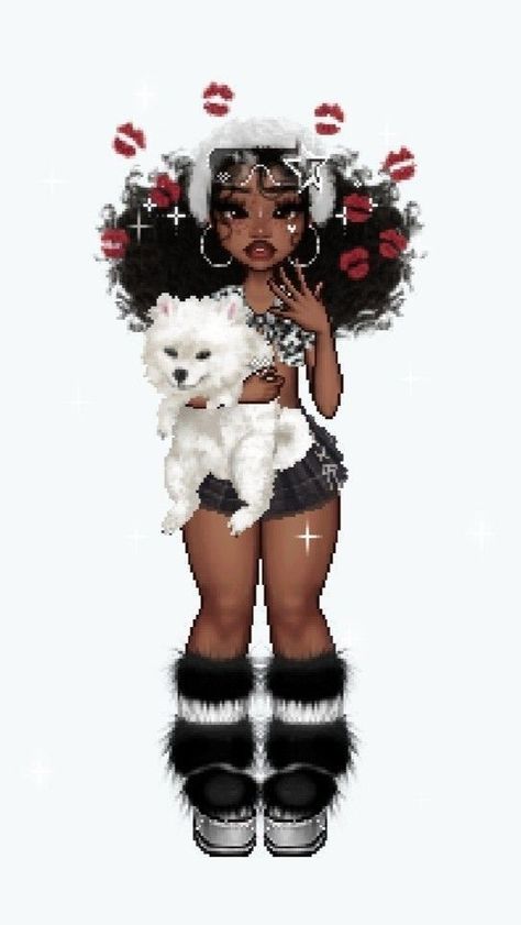 Cute Baddie Drawings, Baddie Profile Pictures, Instagram Baddie Profile Picture, Baddie Drawings, Bratz Aesthetic Outfit, Cute Baddie Pfp, Imvu Aesthetic, Brown Barbie, Baddie Pfp