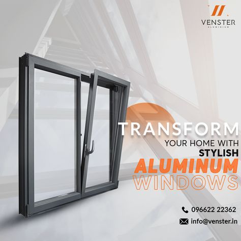 Simply smart: Secure a high energy-efficiency Aluminum Windows with Venster Aluminium. For more inquiries reach out to us: Phone📞 : +91 96622 22362 Email💻 : info@venster.in . . . #Aluminiumwindows #aluminiumdoors #slidingfoldingwindowdetail #upvcwindowsprice #upvcwindowsnearme #upvcwindowframe #tradeupvcwindows #upvcwindowanddoorcompany #upvcwindowanddoorseals #upvcwindowanddoormanufacturer #aluminiumwindows #homedecor #homearchitecture #windowdesign #windowdecor #doorsandwindows Aluminum Windows Design, Window Ads, Soundproof Windows, Aluminum Windows, Interactive Web Design, Aluminium Windows And Doors, Wallpaper Sky, Creative Advertising Design, Iphone Wallpaper Sky