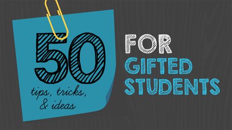 50 Ideas for Teaching Gifted Students Student Teaching Gifts, Teaching 6th Grade, 6th Grade Classroom, Teaching 5th Grade, Substitute Teaching, Gifted And Talented, We Are Teachers, Ideas Journal, 6th Grade Math