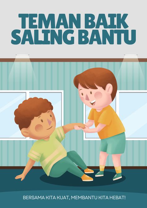 Mari kita tingkatkan semangat saling membantu dengan poster ilustratif biru kuning ini! Dengan desain yang menarik dan pesan yang kuat, poster ini mengajak kita semua untuk saling mendukung dan berbagi kebaikan. Ayo, pasang poster ini dan sebarkan semangat positif di sekitar kita! Sunday School, Art Inspo, Canvas, Quick Saves, Art