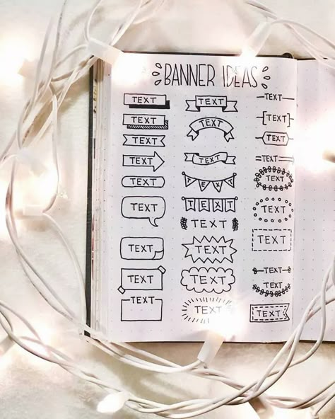 Bullet Journal Banners, Journal Headers, Bullet Journal Work, Bullet Journal Headers, Bullet Journel, To Do Planner, Bullet Journal Banner, Creating A Bullet Journal, Bullet Journal Notes