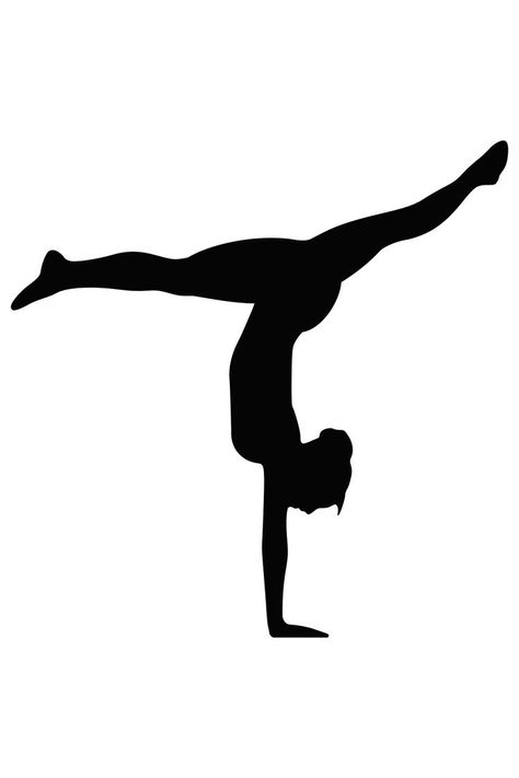 Gymnast Silhouette, Handstand, Gymnast, Graphic Image, Gymnastics, Split, Vinyl