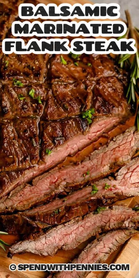 Quick Flank Steak Recipes, Flank Steak Recipes Pan, Marinate Steak, Asian Flank Steak, Balsamic Flank Steak, Flank Steak Marinade, Marinade Flank Steak, Recipes Grilling, Gf Meals