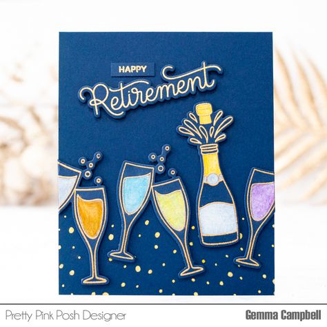 Handmade Retirement Cards, Diy Retirement Cards, Retirement Cards Handmade, Happy Retirement Cards, Mens Cards, Handcrafted Cards, Homemade Card, Birthday Card Craft, Fun Cards