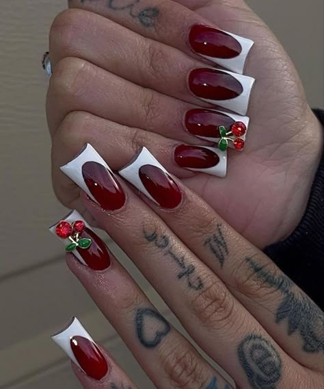 Red Exotic Nails, Almond Nails French Tips, Red Nails Halloween, Black Nails Simple, Pink Nails Fall, Halloween Nails Pink, Gel Nails Almond, Nail Polish Green, Practice Nails