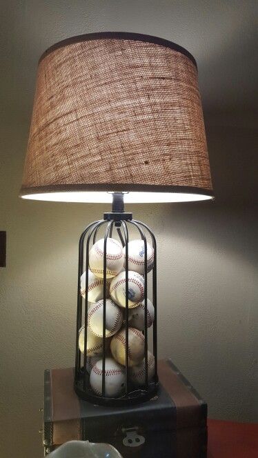 Baseball Lamp Ideas For Old Baseball Jerseys, Sports Living Room Decor, Baseball Light Fixture, Rustic Sports Bedroom, Rustic Baseball Room, Sport Room Design, Teen Baseball Bedroom, Baseball Teen Room, Baseball Bedroom For Boys