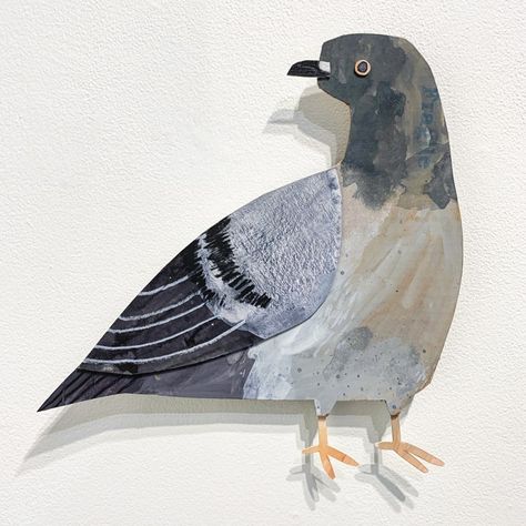 Cheryl Cochran on Instagram: “Pigeon #3. Mixed media on cardboard. Pigeons have long been a favorite of mine. Growing up, I loved seeing them every year at the county…” Stone Gallery, Cardboard Art, Various Artists, Art Plastique, Bird Art, Artist At Work, Pigeon, Art Room, Art Classes