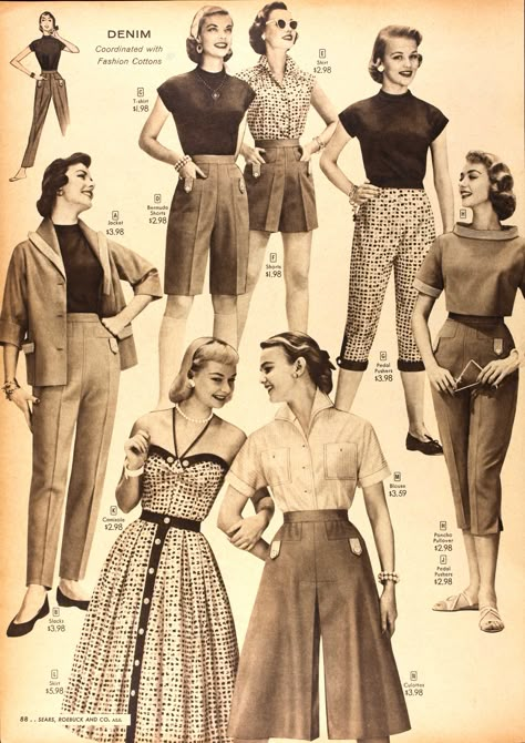 Vintage Dress Catalog, 40s 50s 60s Fashion, 1940s Southern Fashion, 50s Spring Fashion, 1940s Spring Fashion, 1050s Fashion, 1950s Country Fashion, 1950s Spring Fashion, 60s Womens Fashion Classy