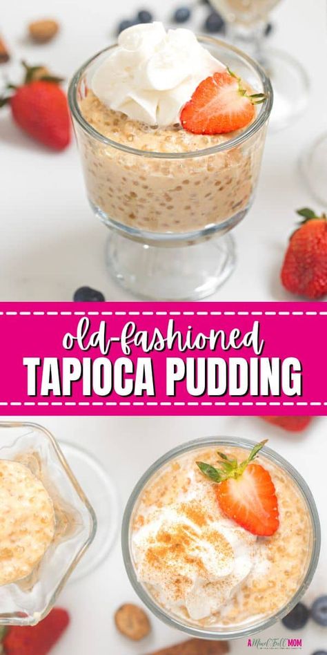 Homemade Tapioca Pudding, Tapioca Pudding Recipe, Vanilla Homemade, Mindful Mom, Tapioca Pudding, Pudding Dessert, Fast Dinner Recipes, Decadent Chocolate Cake, Tapioca Pearls