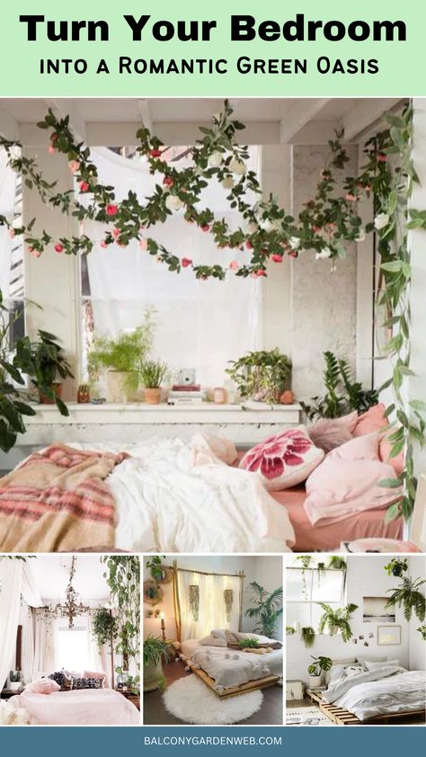 Romantic bedroom decor ideas with plants: Transform your space into a dreamy retreat with these stunning plant-inspired bedroom decor ideas! 🌿💖