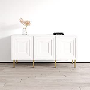 White Sideboard Buffet, Buffet Credenza, White Credenza, Modern Sideboard Buffet, Sideboard Modern, Florida Decor, Wide Sideboard, Black Sideboard, White Sideboard