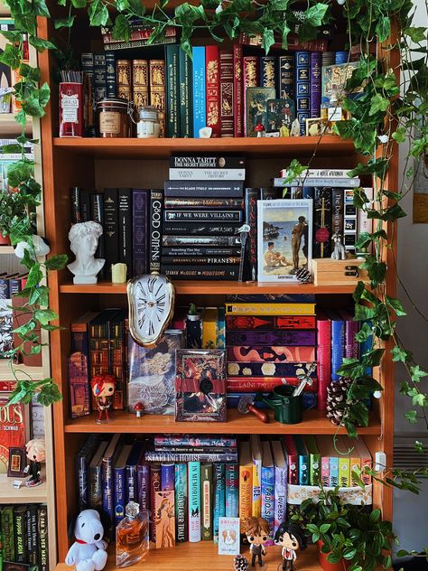 Books Arrangement Ideas, Princess Bookshelf, Whimsical Bookcase, Bohemian Bookshelf, Book Corner Ideas Bedroom, Home Library Aesthetic, Bookshelf Decor Ideas, Maximalist Room Decor, Bookshelf Inspo