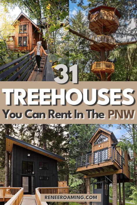 Who doesn't love a cozy weekend getaway?! I've rounded up the ultimate list of treehouses you can rent in the Pacific Northwest so that you can plan the perfect escape. This list of Pacific Northwest treehouses includes everything from cozy cabins with steamy outdoor hot tubs to charming treehouses straight out of storybooks. Perched high above the ground, these dreamy treehouses have views for days, and will bring your adventures to new heights! #Treehouse #PNW Cozy Getaway, Vancouver Vacation, Pacific Northwest Style, Pool Prices, Pacific Northwest Travel, Cozy Cabins, Pacific Nw, Winter Cabin, Vacation Usa