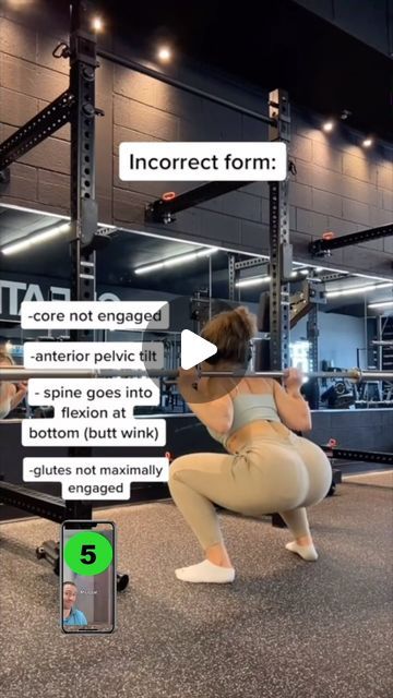 Squat University on Instagram: "Are you making this common squat mistake? Let’s talk about why the over extended spine is a problem & how to fix it. 
.
Shout out @katrinamckenna_ for the opening stitched video & @muscleandmotion for the amazing anatomy graphics." Squat Technique Proper, Squat University, Squat Technique, Squat Form, Workout Design, Pelvic Tilt, Getting Better, Fix It, Shout Out