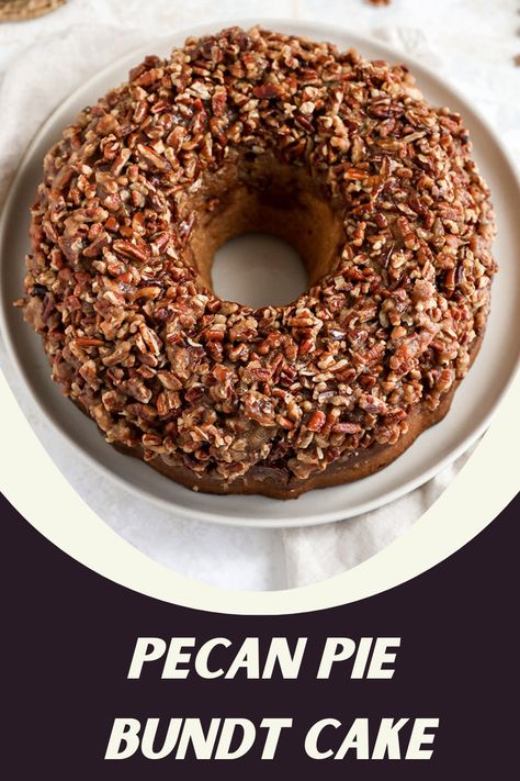 Pecan Pie Bundt Cake https://www.theladychef.com/pecan-pie-bundt-cake/ Pecan Bundt Cake Recipes, Pecan Pie Bundt Cake Recipe, Pecan Pie Bundt Cake, Pecan Pie Pound Cake, Pecan Pie Cake Recipe, Classic Pecan Pie, Pecan Pie Cake, Homemade Pecan Pie, Pie Flavors