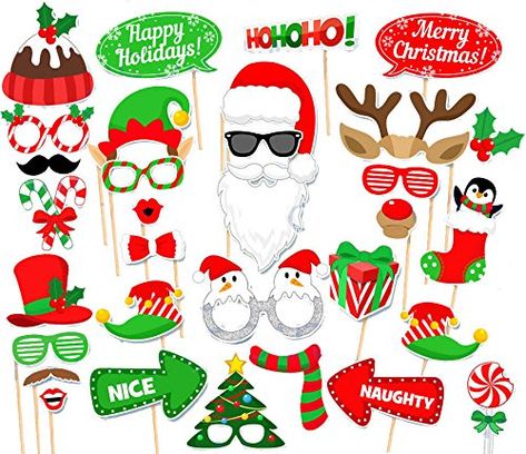 32PCS Christmas Xmas Santa Party Card Masks Photo Booth Props Mustache Supplies ** Visit the image link more details. (This is an affiliate link) Christmas Party Photo Booth, Christmas Photo Booth Props, Diy Photo Booth Props, Christmas Poses, Christmas Party Photo, Party Fotos, Christmas Photo Props, Christmas Photo Booth, Christmas Props