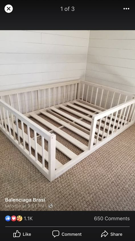 Perlengkapan Bayi Diy, Diy Toddler Bed, Toddler Floor Bed, Baby Boy Room Decor, Toddler Girl Room, Kids Bedroom Designs, Girl Nursery Room, Baby Room Inspiration, Toddler Boys Room