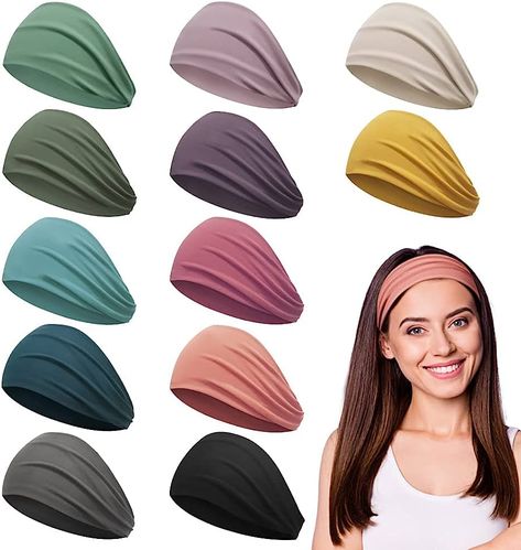 Z-CHARMMY Headbands for Women Fashion, Hair Bands for Women, Head Bands for Women's Hair, 12 Pieces : Amazon.ca: Beauty & Personal Care Sweat Headbands, Wide Headbands, Thick Headbands, Stylish Headbands, Workout Headband, Soft Headbands, Stretchy Headbands, Sports Headbands, Hair Band For Girl