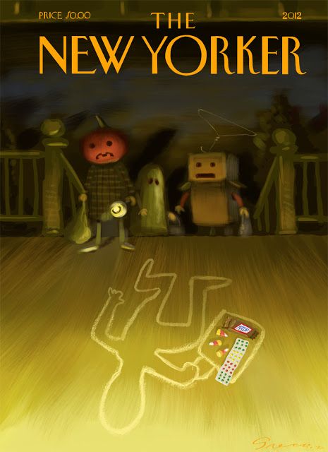 Halloween The New Yorker, New Yorker Halloween Covers, The New Yorker Halloween, The New Yorker Halloween Covers, Halloween Magazine Covers, New Yorker Halloween, New Yorker Christmas, Halloween Magazine, Magazines Cover