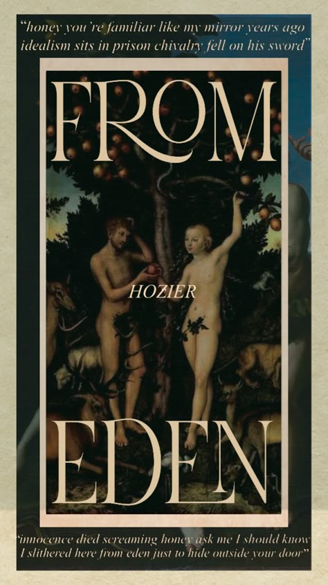 From Eden Wallpaper Hozier, I Slithered Here From Eden, Hozier Poster Prints, From Eden Hozier Aesthetic, Hozier Poster Vintage, Hozier Aesthetic Wallpaper, Hozier Lockscreen, Hozier From Eden, From Eden Hozier