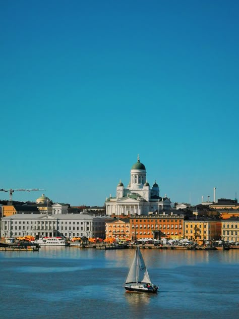 Finland Travel Aesthetic, Helsinki Summer Aesthetic, Nordic Countries Aesthetic, Helsinki Finland Summer, Finland Cities, Finland Aesthetic Summer, Helsinki Finland Aesthetic, Aesthetic Finland, Helsinki Aesthetic