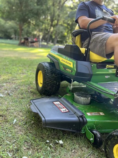 Review: John Deere's Z370R Electric ZTrak Riding Lawn Mower - Men's Journal | Home Living Handbook Electric Riding Lawn Mower, Landscaping Equipment, Men's Journal, Riding Lawn Mowers, Home Maintenance, Lawn Care, Lawn Mower, John Deere, Landscaping