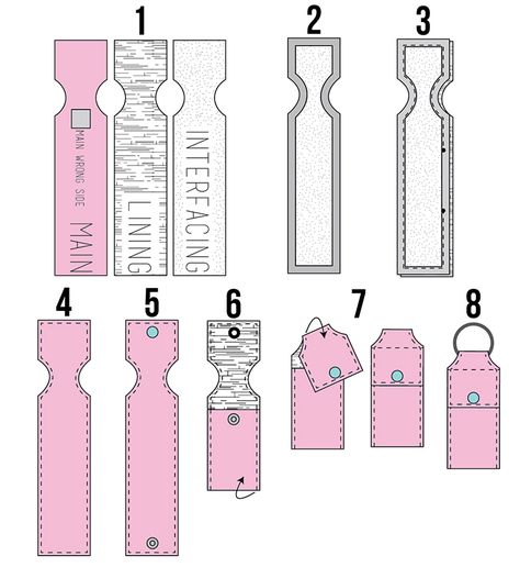 Keychain Chapstick Holder Tutorial Diy Lip Balm Holder Free Pattern, How To Make Lip Balm Holder, Chapstick Holder Keychain Pattern, Chapstick Holder Tutorial, Diy Chapstick Holder Pattern, Lanyard Id Holder Sewing Pattern, Keychain Template Free, Chapstick Keychain Holder Diy, Cricut Chapstick Holder