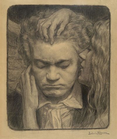 Ludovic Alleaume - The Portrait of Ludwig Van Beethoven Ludovic Alleaume, Beethoven Aesthetic, Fritz Baumgarten, Art Anatomy, Ludwig Van Beethoven, Great Works Of Art, 17 December, A Muse, Canvas Photo Prints