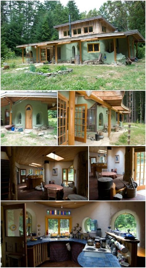 Cob And Wood House, Cob House Plans 2 Story, Cobb House Diy, Cob House Outside, Cob Homes Exterior, Cobb House Plans, Cob House Plans Layout, Cobb Home, Building A House On A Budget