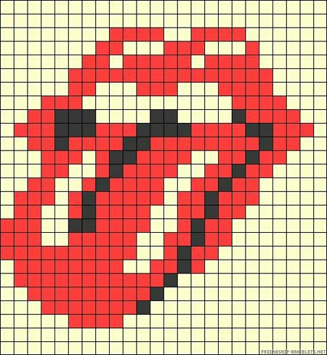 Lips and tongue Image Pixel Art, Perler Beads Ideas, Modele Pixel Art, Art Perle, Pixel Crochet, Bead Sprite, Hama Beads Patterns, Minecraft Pixel Art, Pola Kristik