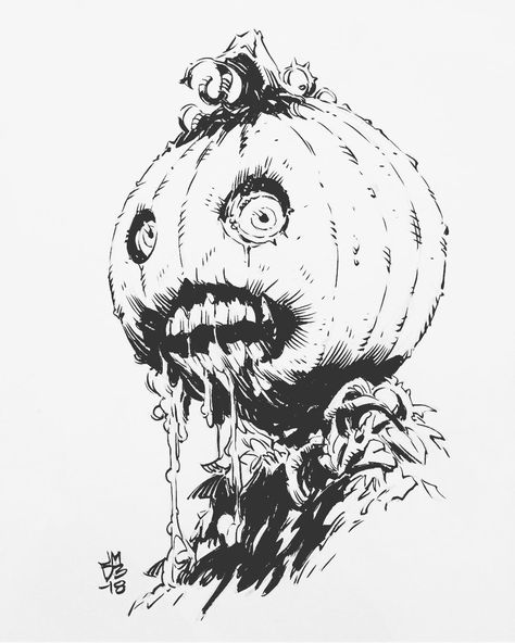 Horror Artwork Illustrations, Creepy Sketches, Mtg Altered Art, Clown Paintings, Horror Drawing, Pumpkin Drawing, Creepy Drawings, Horror Artwork, Horror Movie Art