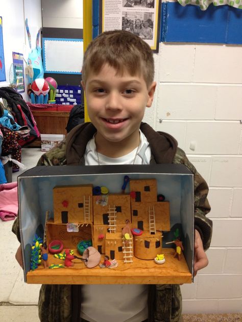 Mrs. Cox's Class: Native American Dioramas Shoebox Diorama, Native American Houses, Native American Art Projects, Indian Project, Native American Projects, Native Americans Unit, Native American Home, Native American Studies, Pueblo Indians