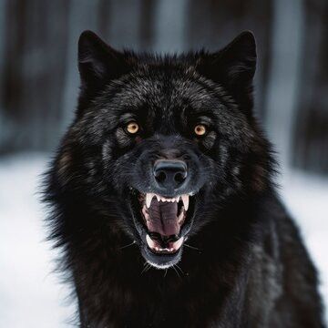 Angry Wolf Aesthetic, Wolves Snarling, Dark Brown Wolf, Black Wolfdog, Black Wolf Aesthetic, Black Wolves, Snarling Wolf, Wolf Aesthetic, Rare Eye Colors