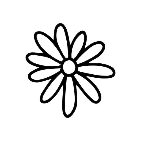 Vector doodle daisy vector illustration | Premium Vector #Freepik #vector #daisy #daisy-flower #simple-floral #flower Daisy Vector, Daisy Outline, Daisy Doodle, Daisy Graphic, Vector Doodle, Psd Icon, Vector Photo, Premium Vector, Graphic Resources