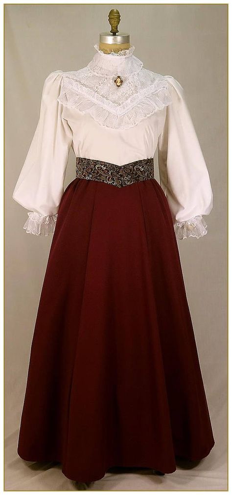 Victorian Gabardine Skirt, Berry Wine Saloon Dress, 1890s Dress, Edwardian Skirt, Casual Photography, Victorian Skirt, Saloon Girls, 1890s Fashion, Costumes Dresses, Minimalist Fashion Women