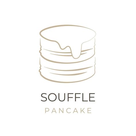 Japanese Souffle Pancake Simple Line Art Vector Illustration Logo Pancake Logo, Minimalist Perfume, Souffle Pancake, Pancake Designs, Japanese Pancake, Simple Line Art, Art Vector Illustration, Souffle Pancakes, Line Art Vector