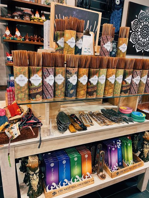 Spiritual Store Ideas, Botanica Store, Candle Store Display, Witchy Store, Incense Store, Incense Shop, Witchy Shop, Holistic Shop, Witch Store