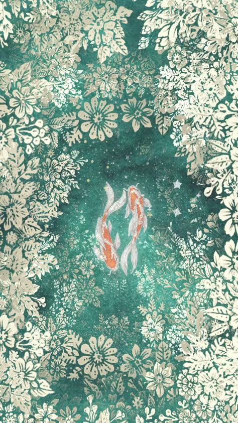 Enchanted pool #koifish #green #enchanted #wallpaper #vintage #aesthetic #fyp #love #art #beauty #ruhama Green Koi Fish Wallpaper, Iphone Wallpaper Koi Fish, Coi Fish Wallpaper Aesthetic, Koi Fish Iphone Wallpaper, Koi Fish Ipad Wallpaper, Shuffles Wallpaper Aesthetic, Koi Fish Lockscreen, Koi Fish Wallpaper Desktop, Koi Wallpaper Iphone