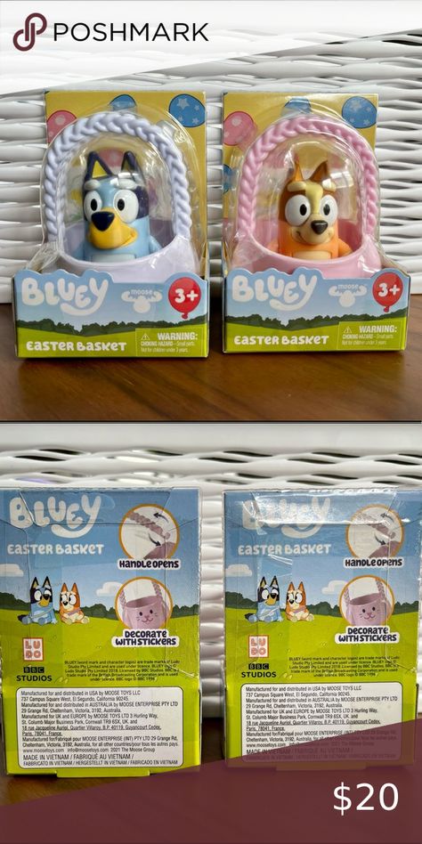 Bluey and Bingo Easter Basket Toys Bluey Easter Basket, Bluey Easter Basket Ideas, Basket Themes, Easter Basket Themes, Easter Basket Toys, Bluey And Bingo, Easter Basket Ideas, Cute Octopus, Easter Toys