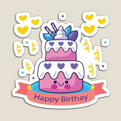 #happybirthday #birthday #stickers Combination Of Colors, Birth Day, Cute Cake, Happy Birth, Birthday Stickers, Coloring Stickers, Cute Cakes, Happy Birthday, Paper Crafts